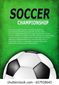 creative soccer football tournament championship game flyer brochure template