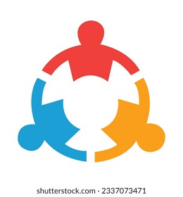 Creative social community gruop people logo design.concept.Teamwork people business group.Teamwork logo vector.Teamwork group logo vector.People Table Meeting Group Logo Vector........................