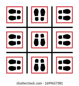 Creative of Social distancing with prevent coronavirus vector design template