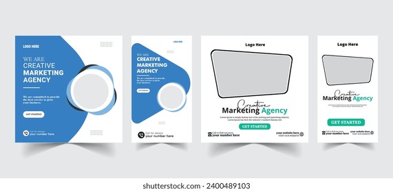 Creative Social Media ads banner Design, Digital marketing webinar social media post template, Business Social Media Post Template, Marketing Agency Social