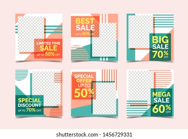 Creative social media banner collection for fashion sale, product promotion and web banner. Vol.8