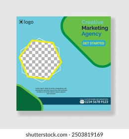 Creative Social Media banner Design. Business Social Media Banner Design, Modern Digital Social Media Post Template, Marketing, Web Banner, Sale, Vector Illustration. Eps file 73.