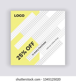 Creative Social Media banner Template. Promotional web banner for social media. Elegant sale and discount promo - Vector.