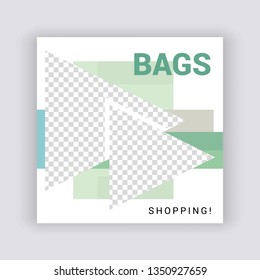 Creative Social Media banner Template. Promotional web banner for social media. Elegant sale and discount promo - Vector.