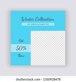 Creative Social Media banner Template. Promotional web banner for social media. Elegant sale and discount promo - Vector.