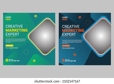 plantilla de banner de medios sociales creativos