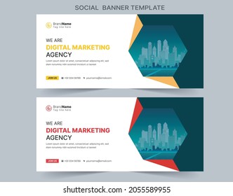 Creative social media cover vector templates fully editable, advertising design, social media banner post.