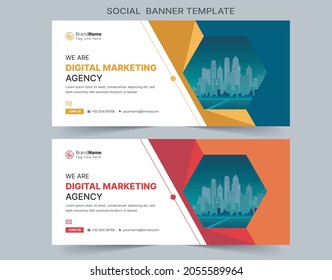 Creative social media cover vector templates fully editable, advertising design, social media banner post.
