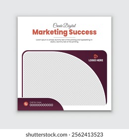 Creative social media design for digital service promotion.