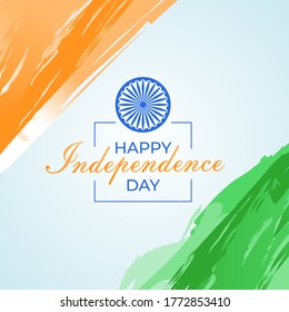 Creative social media design, happy independence day India background Ashoka chakra.