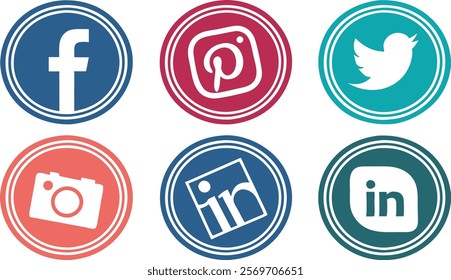 Creative Social Media Logos Vector Illustration Collection