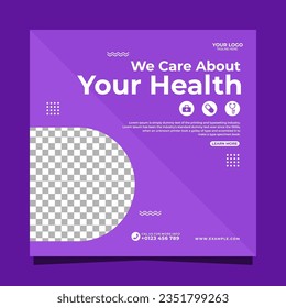 Creative social media post or banner ads template Health Care