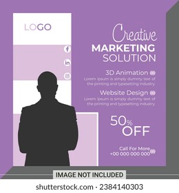 Creative social media post banner template, Corporate social media web banner design, Facebook Post, Instagram Post template