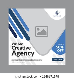 creative social media post design vector template - social media banner