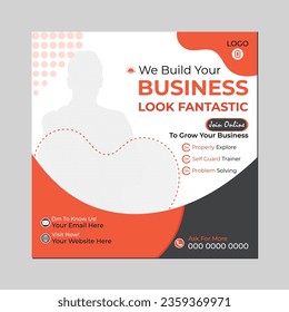 Creative social media post design template for corporate business company