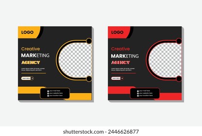 Creative social media post design template