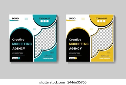 Creative social media post design template
