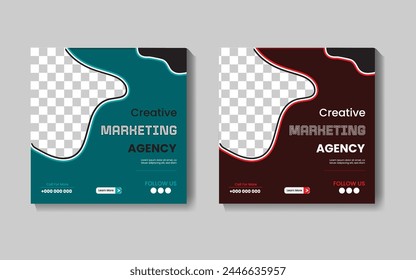 Creative social media post design template
