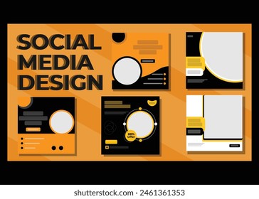 Creative social media post design templates.