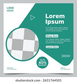Modelo criativo de pós-design de mídia social