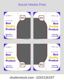 Creative Social Media post for discount sale, product promotion template design