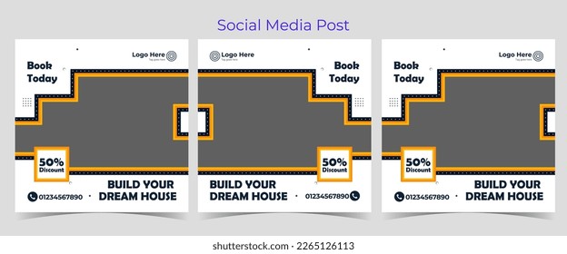 Creative Social Media post for discount sale, product promotion template design