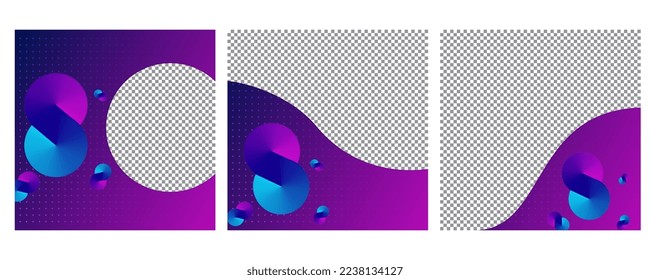 creative social media post frame vector ilustration without any text. 