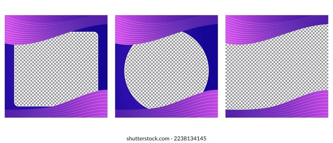 creative social media post frame vector ilustration without any text. 