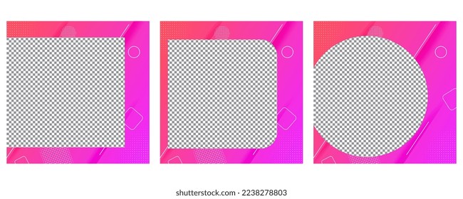 imagen vectorial de cuadro de post de medios sociales creativos sin ningún texto. 