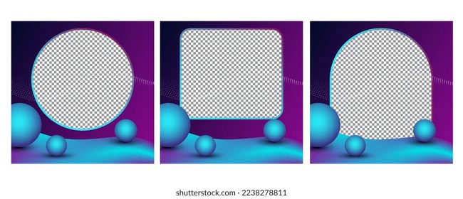 creative social media post frame vector ilustration without any text. 