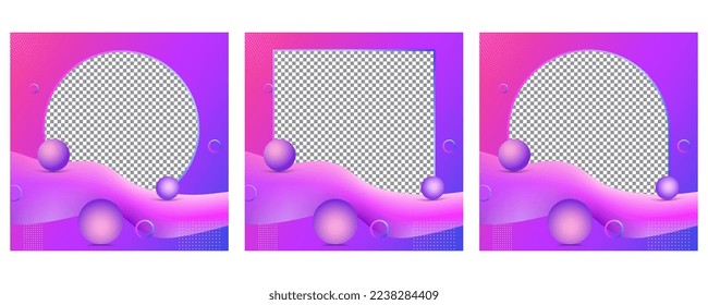 creative social media post frame vector ilustration without any text. 
