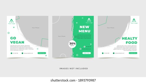 Creative Social Media Post Template. Food Sale Social Media Post Template. 