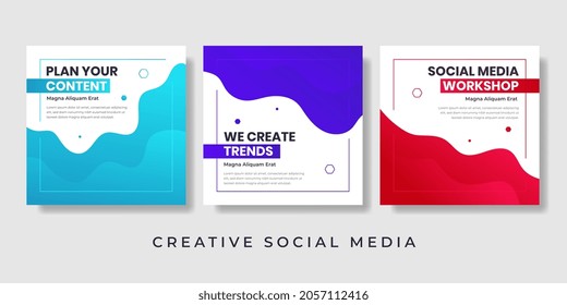 Creative Social Media Post Template With A Cool Topography Design Element And Trendy Gradient Colorful.