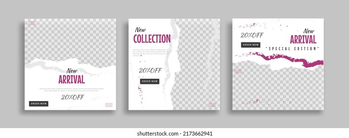Creative social media post template design vector illustration