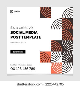 Its a Creative Social Media Post template Geometric Background