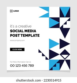 Its a Creative Social Media Post template Geometric Background