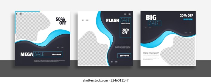 Creative social media post template for promotions your product. Easy Use with transparent background