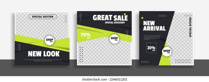 Creative social media post template for promotions your product. Easy Use with transparent background