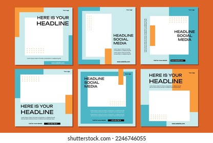 Creative social media post template collection