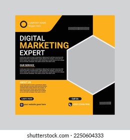 Creative Social Media Post Template Design 