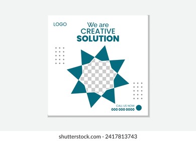 creative social media post template advertise design.