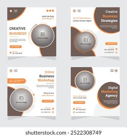 Creative social media post template and bundle design.