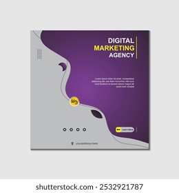 Creative Social Media Post Vector Stock Template Design