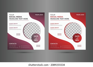 Creative social media poster design,Modern promotion square web banner for social media mobile apps. Elegant sale and discount promo backgrounds for digital marketing.