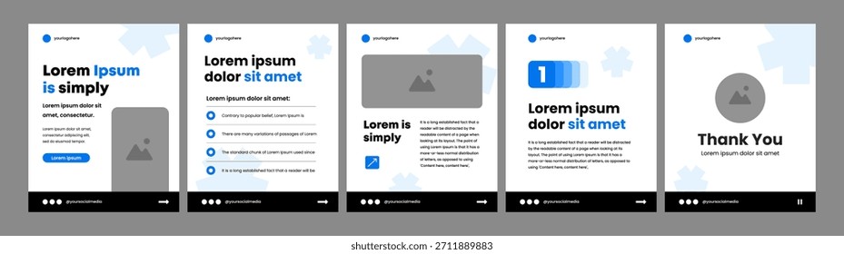 Plantillas de diapositivas de medios sociales creativos para carruseles