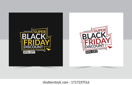 Creative social media template for Black Friday offer