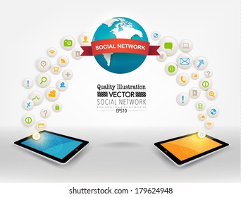 Creative Social Network Computing Element Vector Design