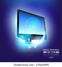 Creative Social Network Computing Element Vector Design