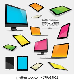Creative Social Network Computing Element Vector Design