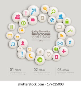 Creative Social Network Computing Element Vector Design